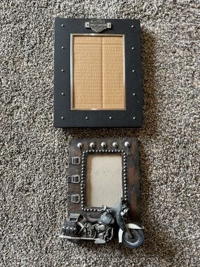 2 Harley Davidson picture frames